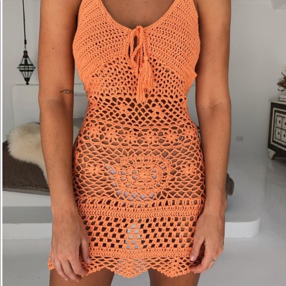 tiger mist orange dress JULIANNA DRESS